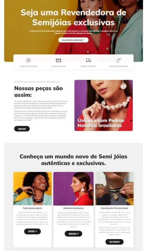 melhor fornecedor de semijoias Pedra Bruta Atacado Semijoias
