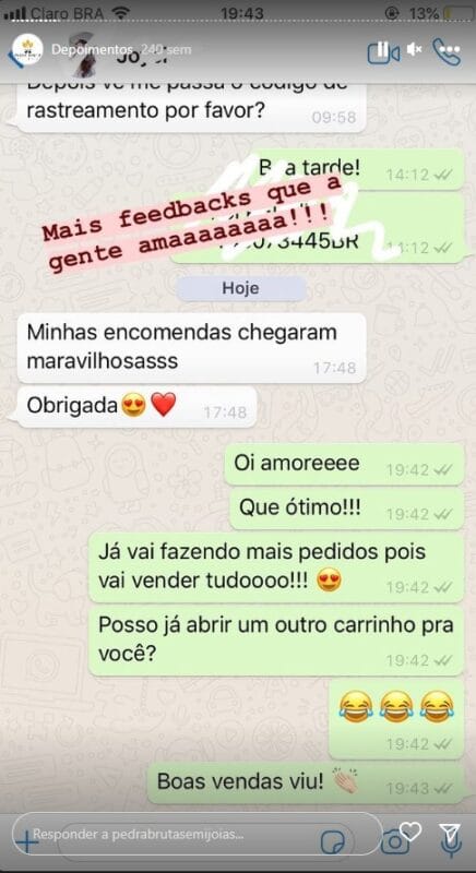 WhatsApp Pedra Bruta Semijoias