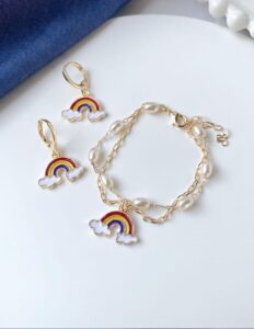 revender semijoias infantis atacado semijoias infantil limeira Pedra Bruta Semijoias conjunto arco iris
